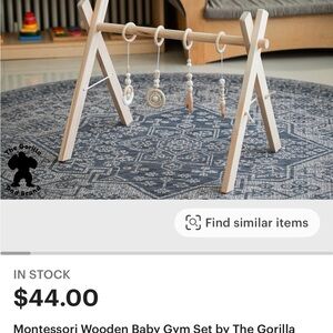 The Gorilla Dad Brand Wooden Baby Gym Set